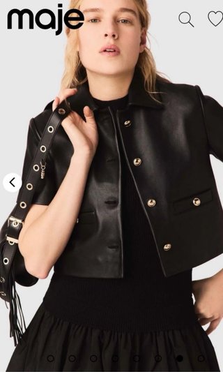 Chaqueta corta piel Maje