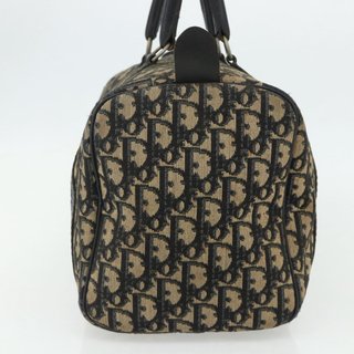 Christian Dior Trotter Canvas Boston Bag Navy