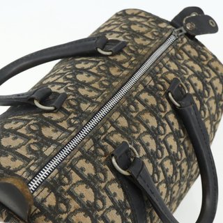 Christian Dior Trotter Canvas Boston Bag Navy
