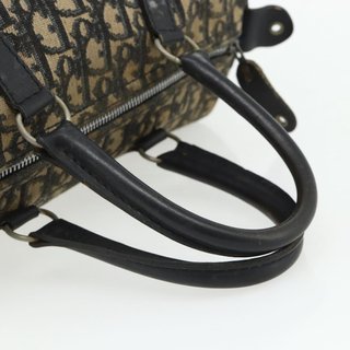 Christian Dior Trotter Canvas Boston Bag Navy