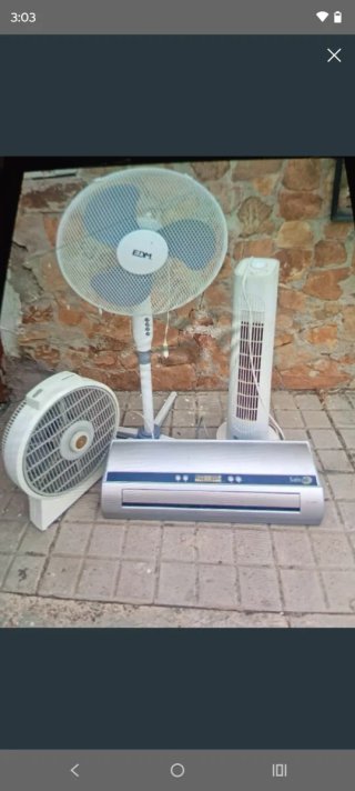 Lote di 3 ventilatori e aria condizionata portatile