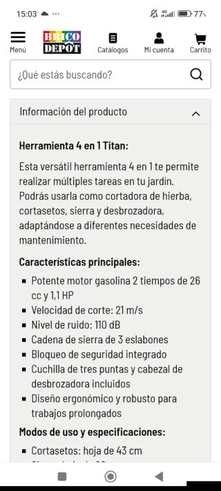 Multiusos gasolina 4 en 1