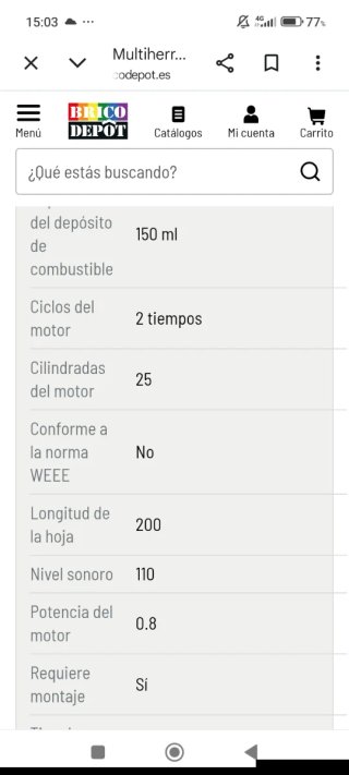 Multiusos gasolina 4 en 1