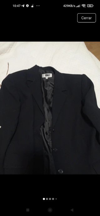 Americana Unit Negra Talla 46