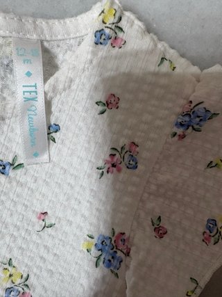 Conjunto niña vestido y braguita floral