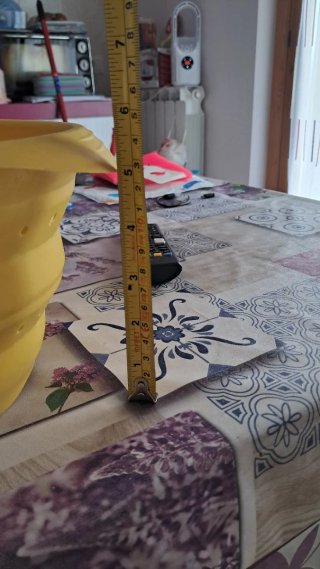 Scolapasta in silicone giallo