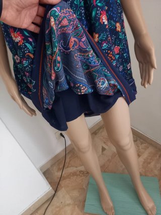 Abito donna fantasia floreale blu