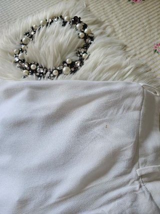 Pantalón ancho Zara blanco