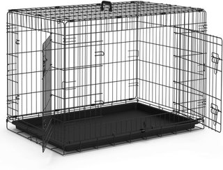 VOUNOT jaula perros plegable doble puerta