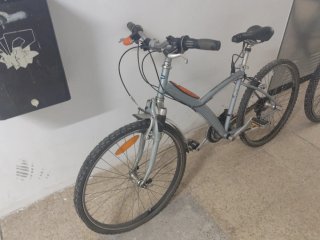 Bicicleta de montaña gris