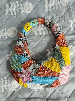 Bolso joya patchwork lentejuelas