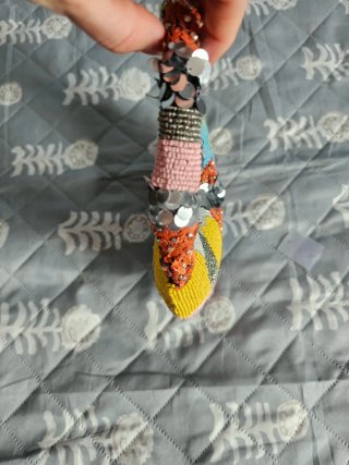Bolso joya patchwork lentejuelas