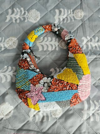 Bolso joya patchwork lentejuelas