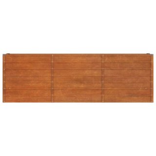 2 Jardineras de acero corten 240x40 cm