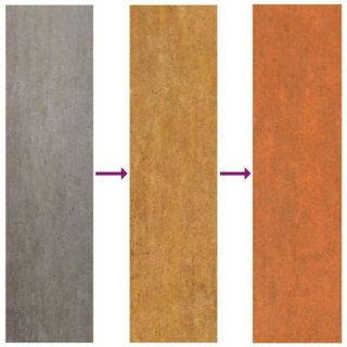 2 Jardineras de acero corten 240x40 cm