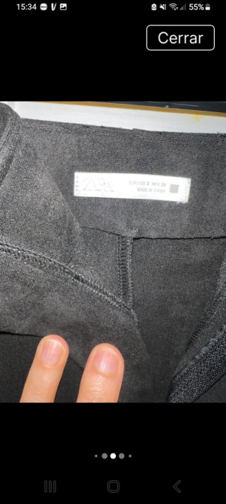 Pantalón Barrel Zara Negro
