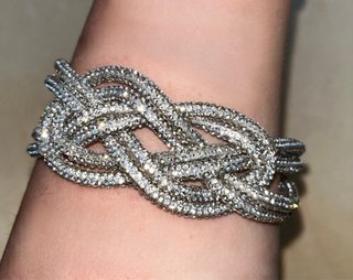 Bracciale nodo doppio strass