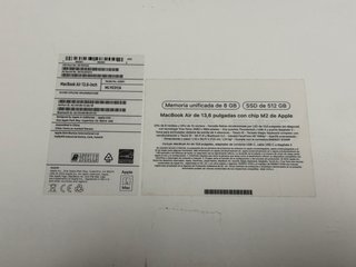 MacBook Air M2 8GB RAM 512GB SSD Plata