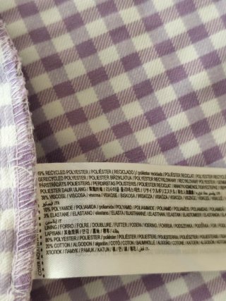 Pantalón largo cuadros malva