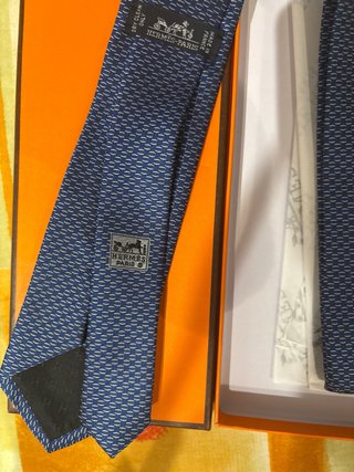 Corbata Hermès Azul