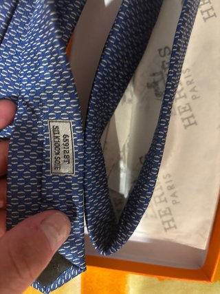 Corbata Hermès Azul