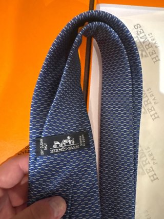 Corbata Hermès Azul