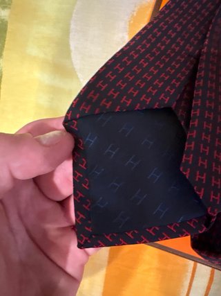 Corbata Hermès Azul y Roja