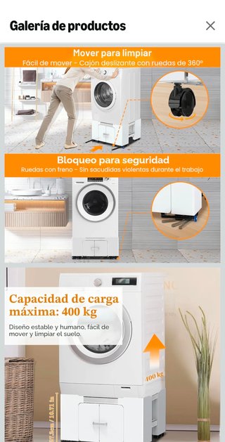 Soporte Lavadora Universal NIUXX con Cajón