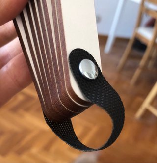 Abanico de madera con bandera de Argentina