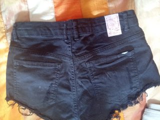 Pantalón corto Bershka negro Talla S