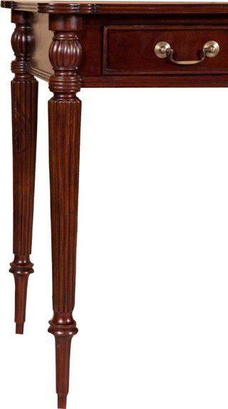 Scrivania in legno massello di mogano con finitura