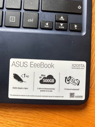Portátil Asus EeeBook F205T Azul marino