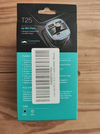Reproductor MP3 Coche T25 Multifunción Inalámbrico