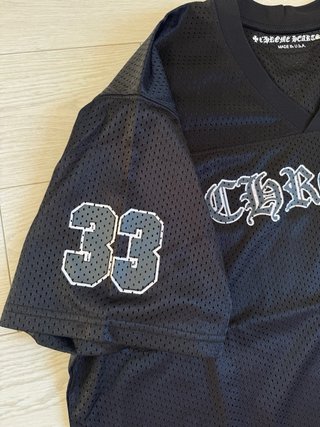 Camiseta Chrome Hearts Mesh Football Negra Talla M