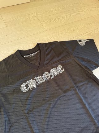 Camiseta Chrome Hearts Mesh Football Negra Talla M