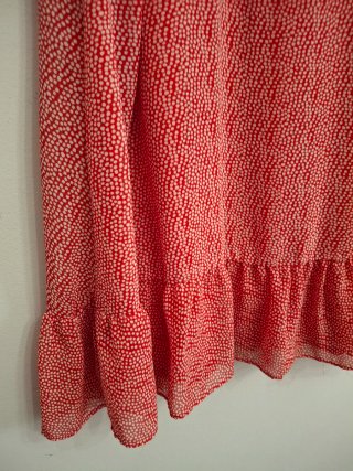 Vestido H&M rojo con lunares blancos