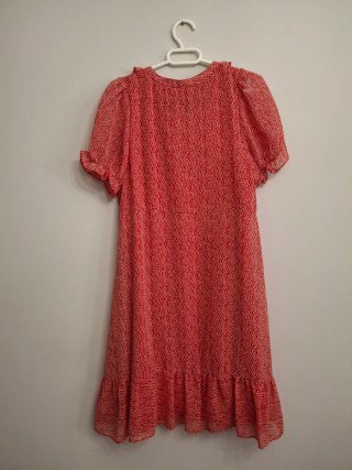Vestido H&M rojo con lunares blancos