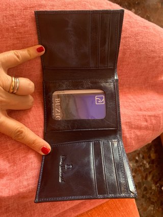 cartera caballero piel