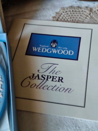 Wedgwood Piatto Decorativo Blu e Bianco