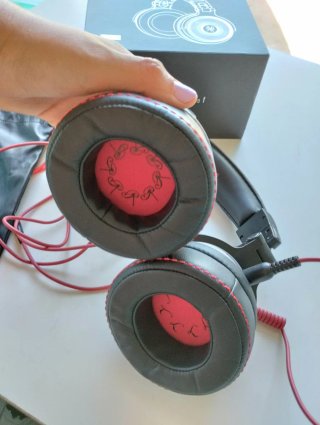 Auriculares DJ Negros y Rojos