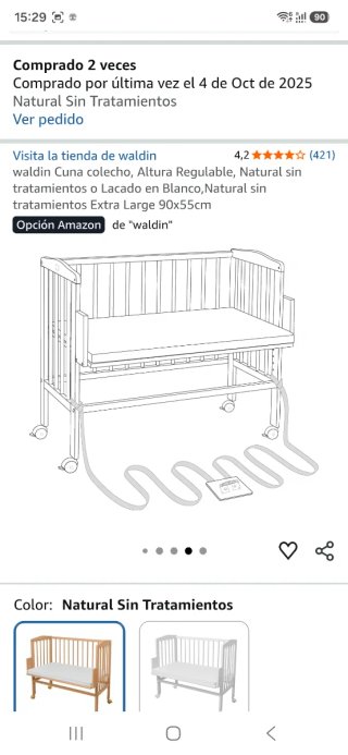 Cuna colecho Waldin Madera