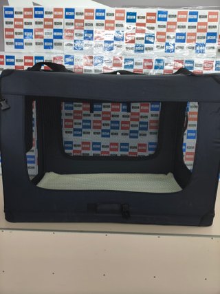 Transportín plegable lionto para perros 3XL 101x69x70 cm negro