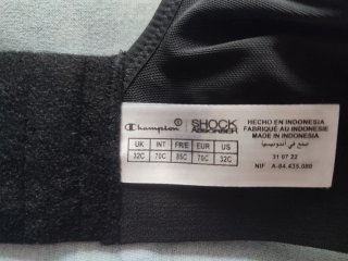 Reggiseno sportivo Champion Shock Absorber Nero