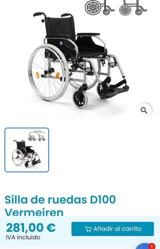 Silla de ruedas D100 Vermeiren