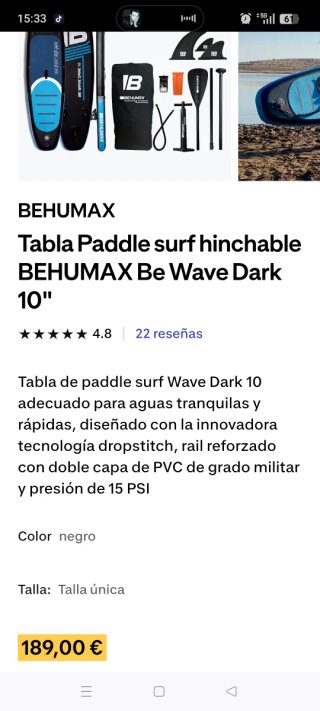Tabla Paddle Surf Azul