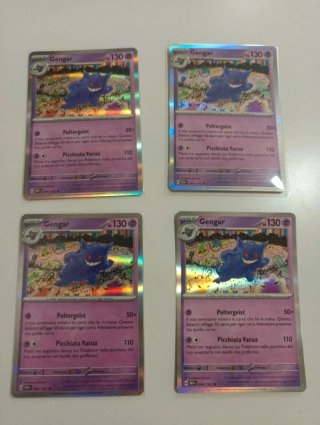 4 x Gengar di komiya 94 holo rara Pokémon 151 ita