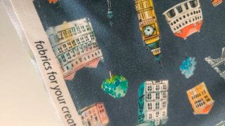 Tela Algodón 2m Ciudades Patchwork