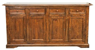 Credenza Country in legno massello di tiglio finit