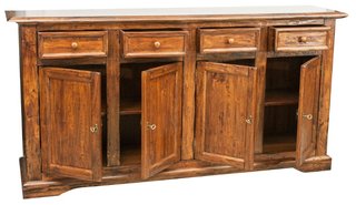 Credenza Country in legno massello di tiglio finit