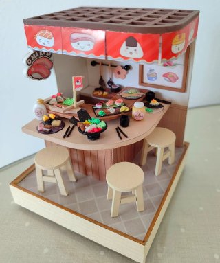 Sushi Miniatura Casa muñecas casita Japonés maquet